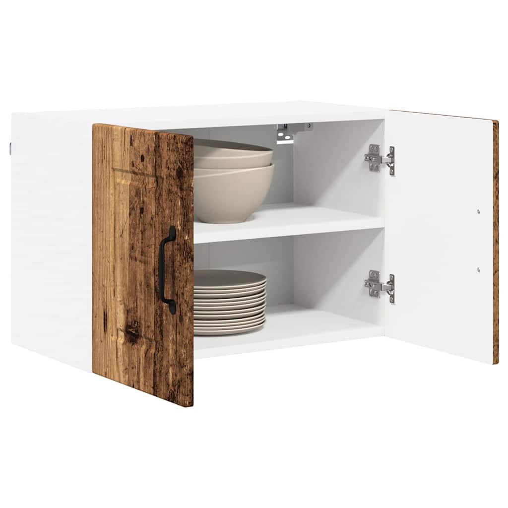 vidaXL Keukenkast aan de muur met plank 2 pcs Oud Hout 60 x 31 x 40 cm