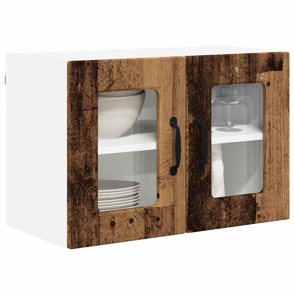 vidaXL Keukenkast aan de muur met plank 2 pcs Oud Hout 60 x 31 x 40 cm