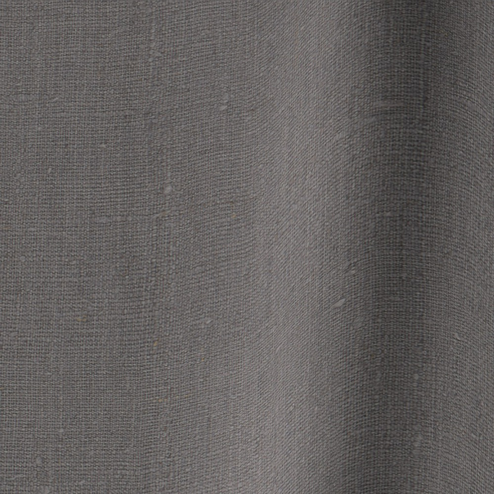 Vadain Puurlinnen gordijn - granietgrijs met driedubbele plooi
