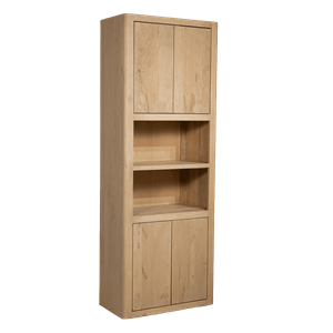 Tower Living Opbergkast Tenna Mangohout, Met 2 open vakken, 220 x 80cm - Naturel