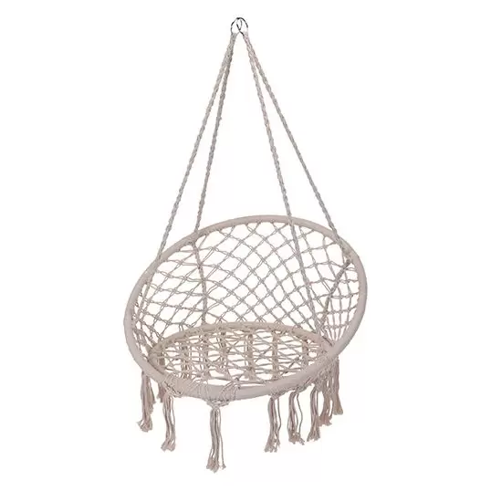 Koopman HANGSTOEL ROND DIA 80CM Beige