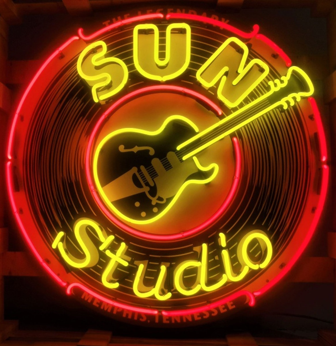 Fiftiesstore Sun Studio Neon Verlichting XL 100 cm - Rood, Geel