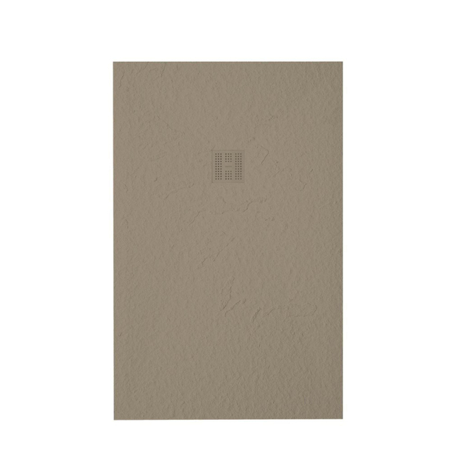 Zeza Grade douchevloer - 90x130cm - antislip - antibacterieel - mineraalmarmer - rechthoek - mat cream (taupe) 400000000000019579
