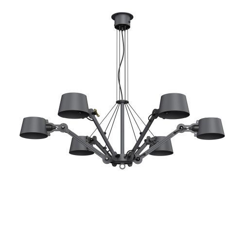 Tonone Bolt Chandeliers 6 arm Kroonluchter - Donkergrijs