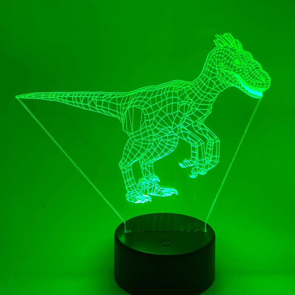 Merkloos 3D LED LAMP - DINOSAURUS - VELOCIRAPTOR - Ontwerp-zelf.nl