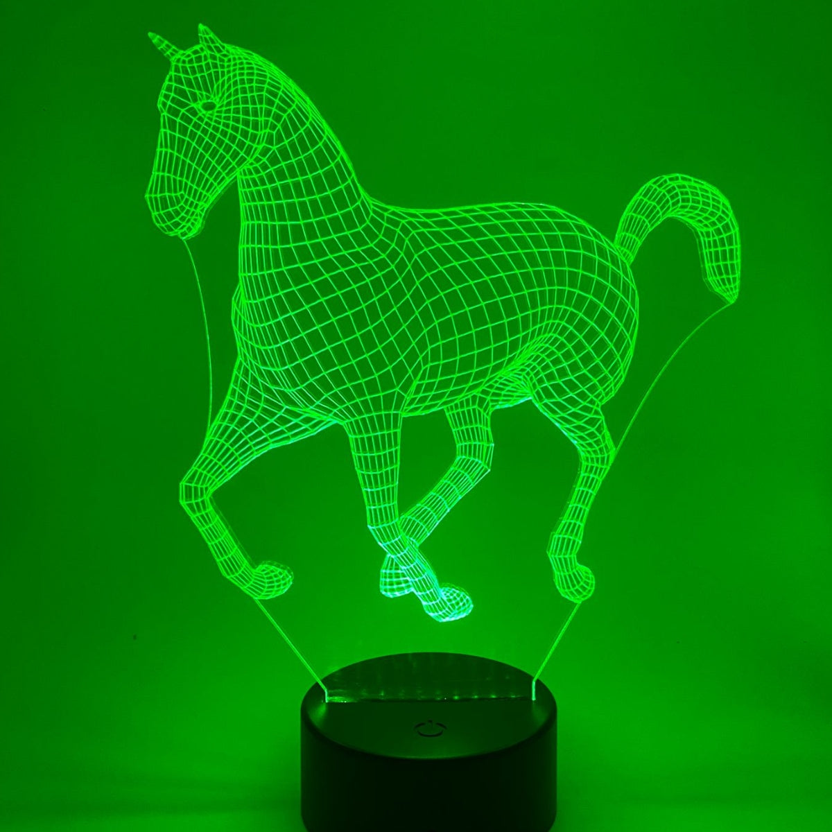 Merkloos 3D LED LAMP - PAARD - Ontwerp-zelf.nl