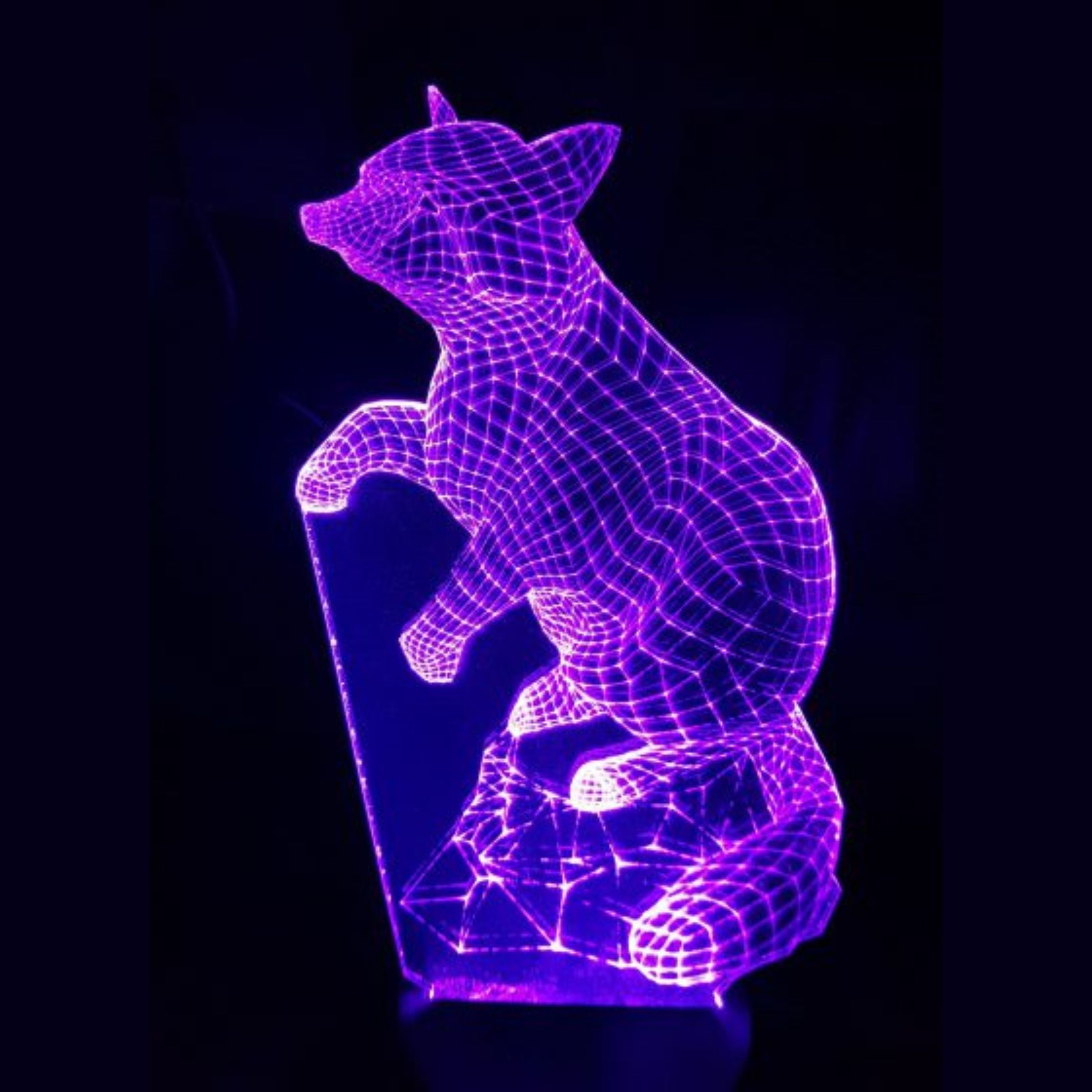 Merkloos 3D LED LAMP - WASBEER - Ontwerp-zelf.nl