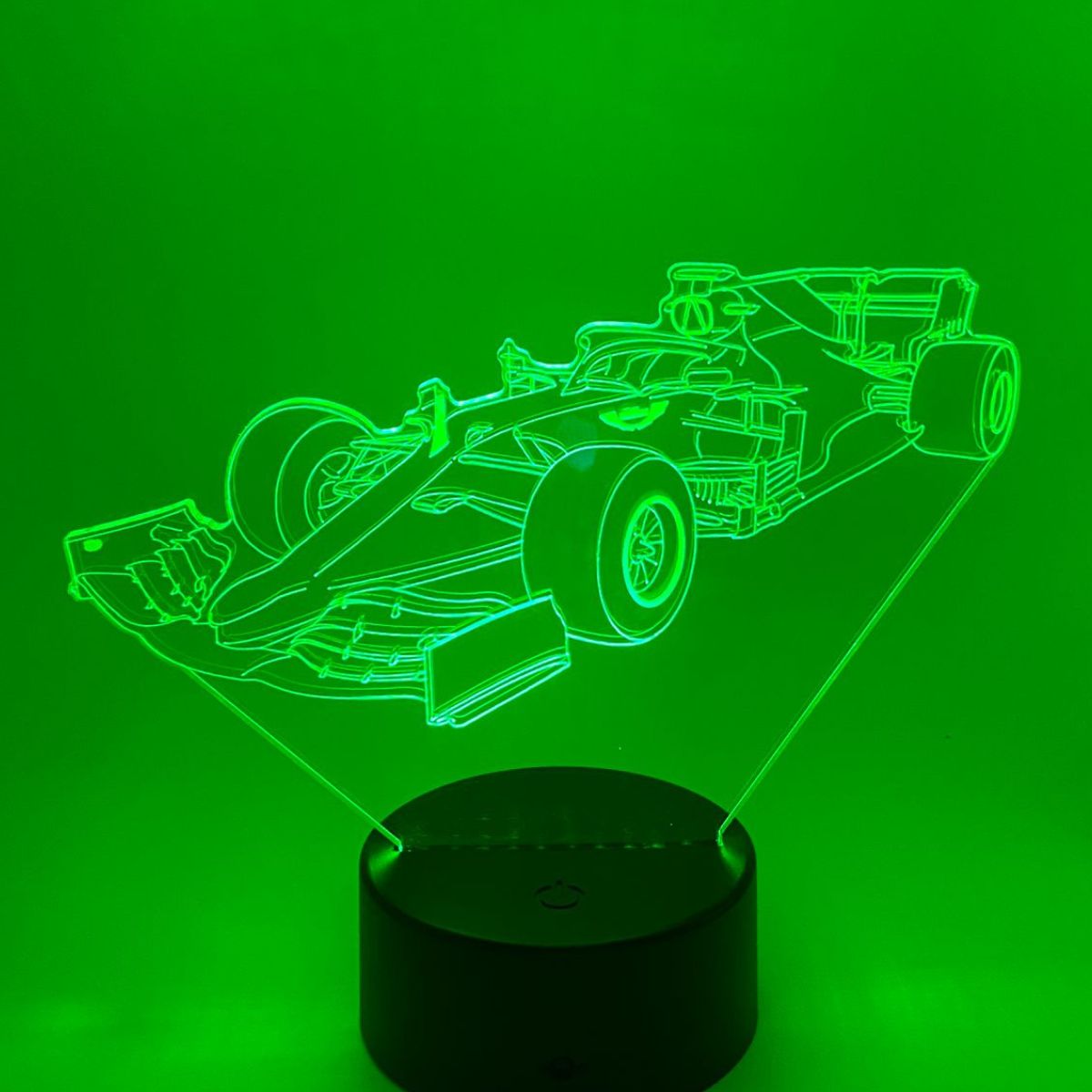 Merkloos 3D LED LAMP - FORMULE 1 MODEL 2 - Ontwerp-zelf.nl