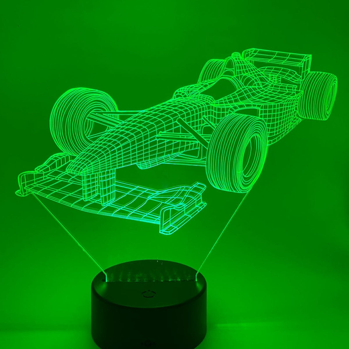 Merkloos 3D LED LAMP - FORMULE 1 - Ontwerp-zelf.nl
