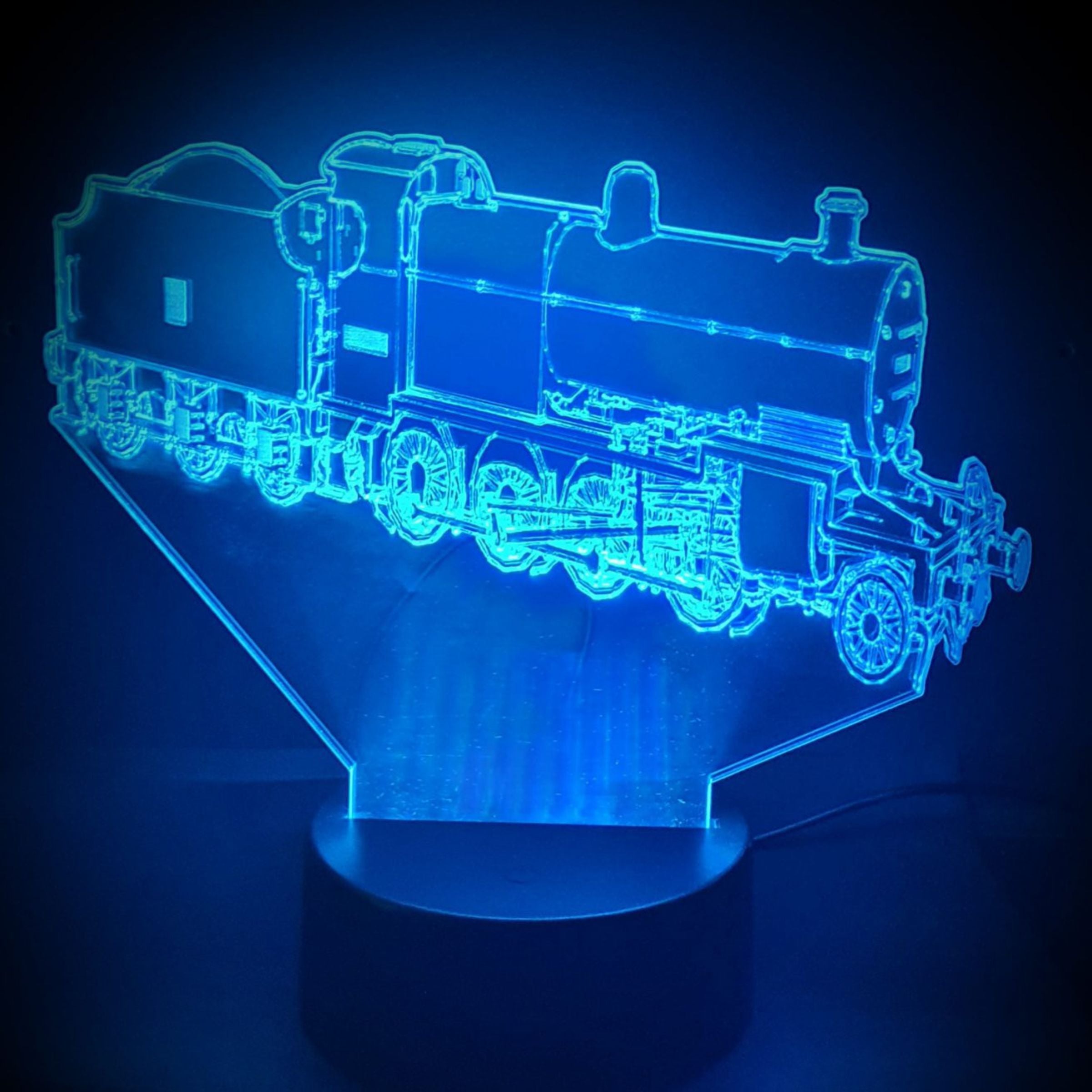 Merkloos 3D LED LAMP - STOOMTREIN - Ontwerp-zelf.nl