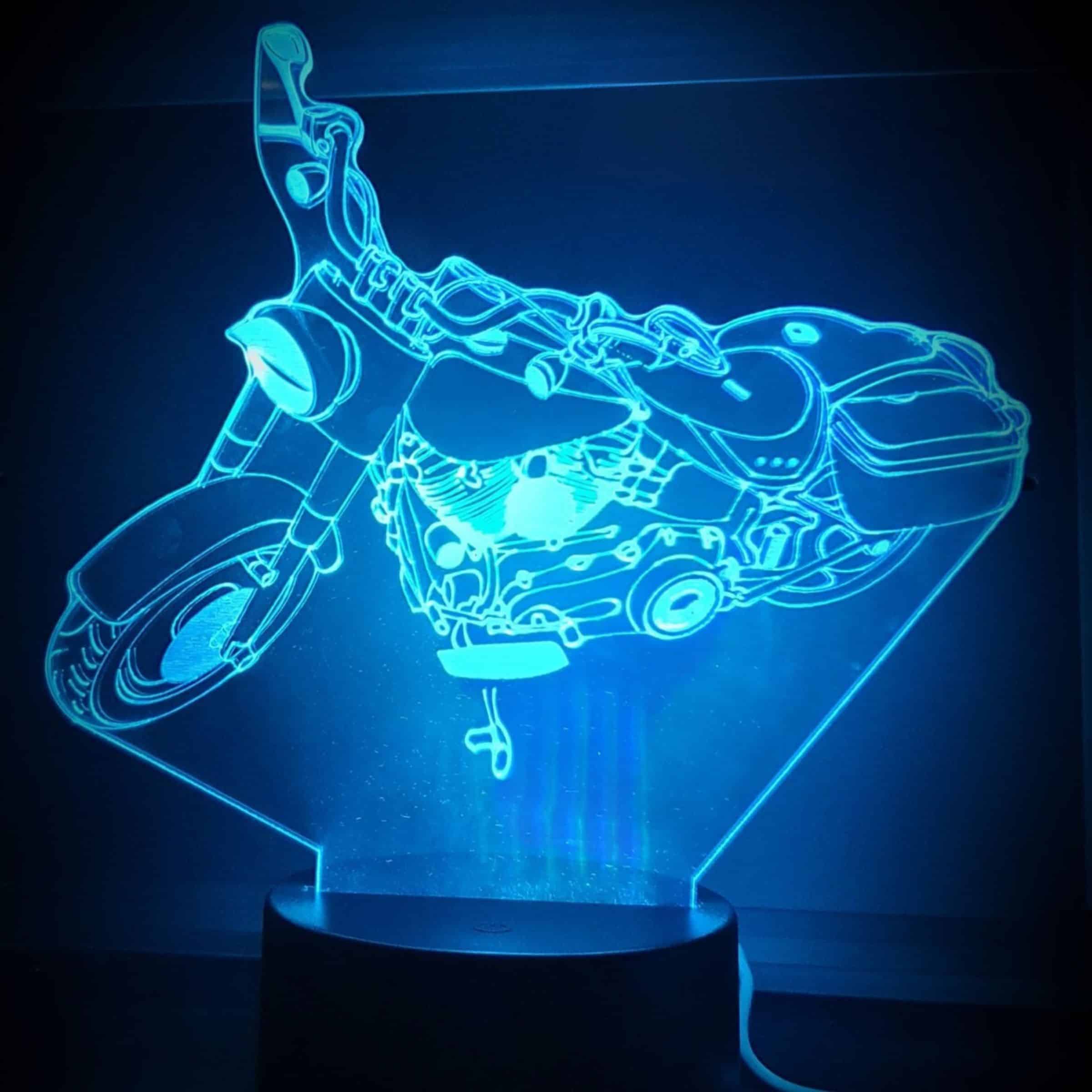 Merkloos 3D LED LAMP - MOTOR 2 - Ontwerp-zelf.nl