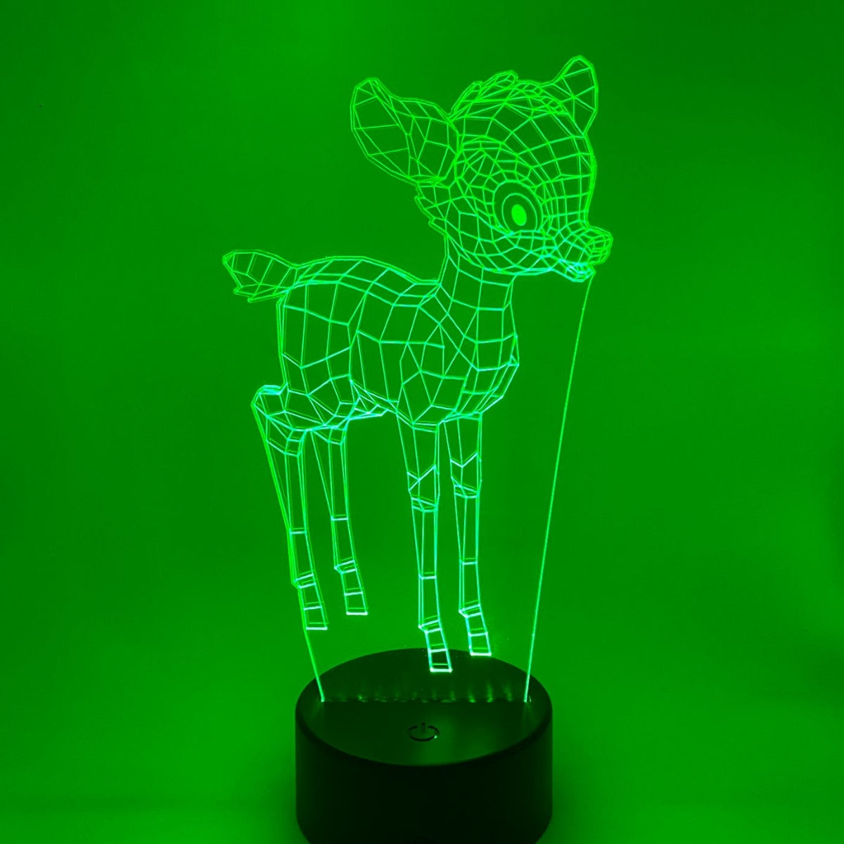Merkloos 3D LED LAMP - BAMBI HERTJE - Ontwerp-zelf.nl
