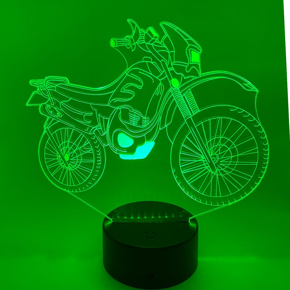 Merkloos 3D LED LAMP - CROSS MOTOR BIKER - Ontwerp-zelf.nl