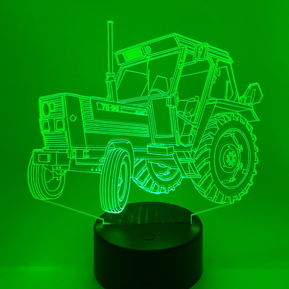 Merkloos 3D LED LAMP - TRACTOR 4 - Ontwerp-zelf.nl