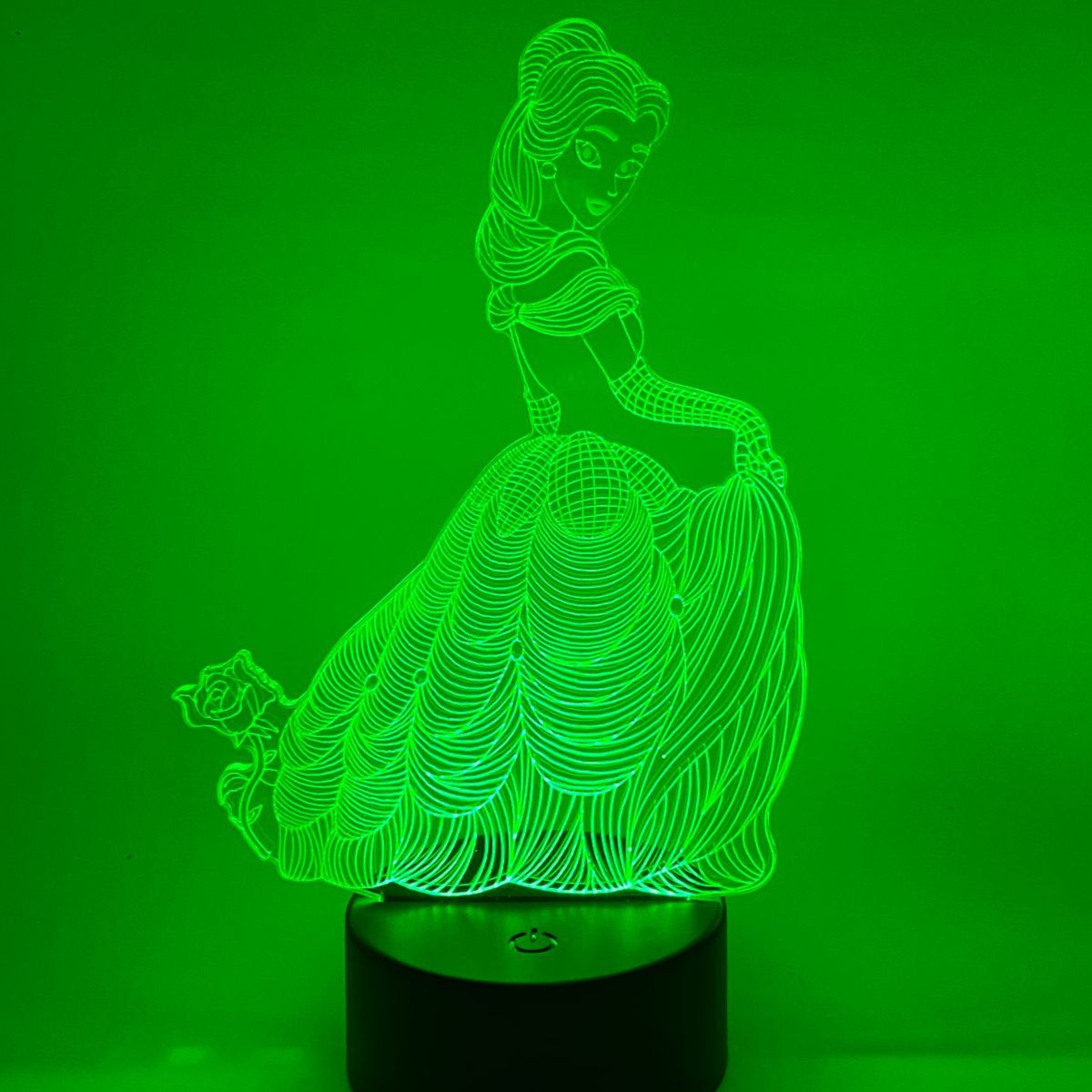 Merkloos 3D LED LAMP - Prinses - Ontwerp-zelf.nl