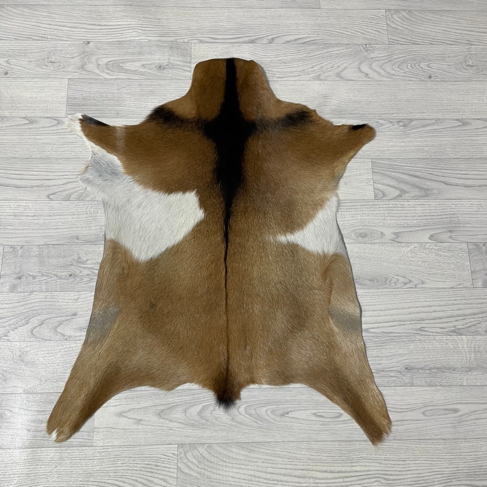 Lederstore Geitenhuid bruin zwart wit 80x65cm