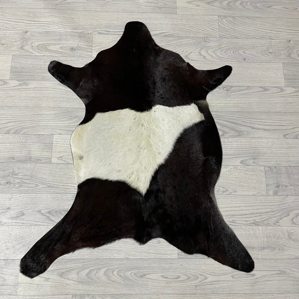 Lederstore Geitenhuid bruin zwart wit 85x70cm