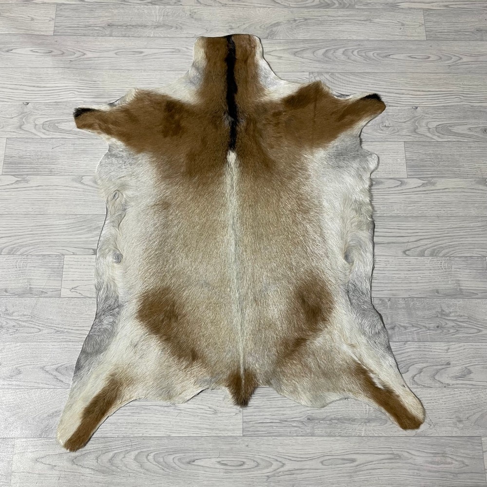 Lederstore Geitenhuid bruin zwart wit 95x80cm