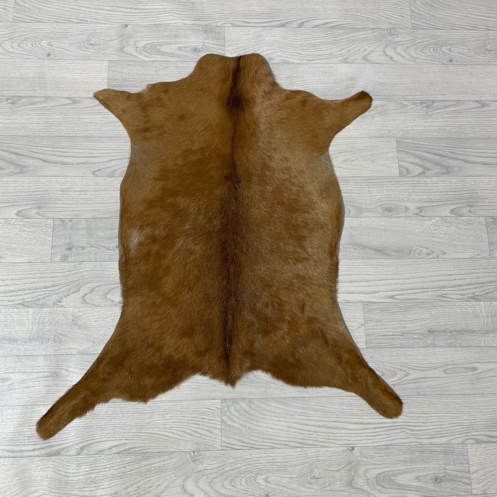 Lederstore Geitenhuid bruin wit 80x60cm