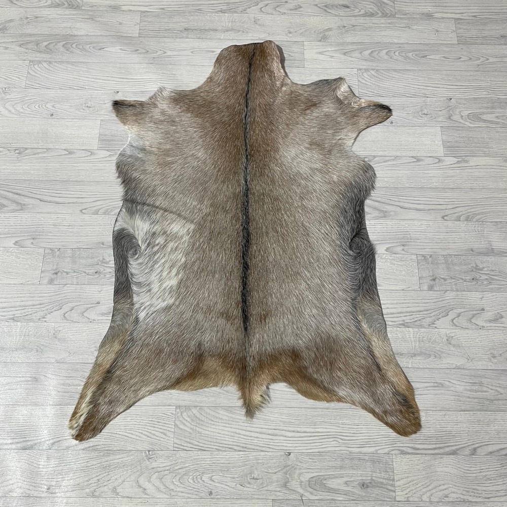 Lederstore Geitenhuid bruin zwart wit 110x85cm