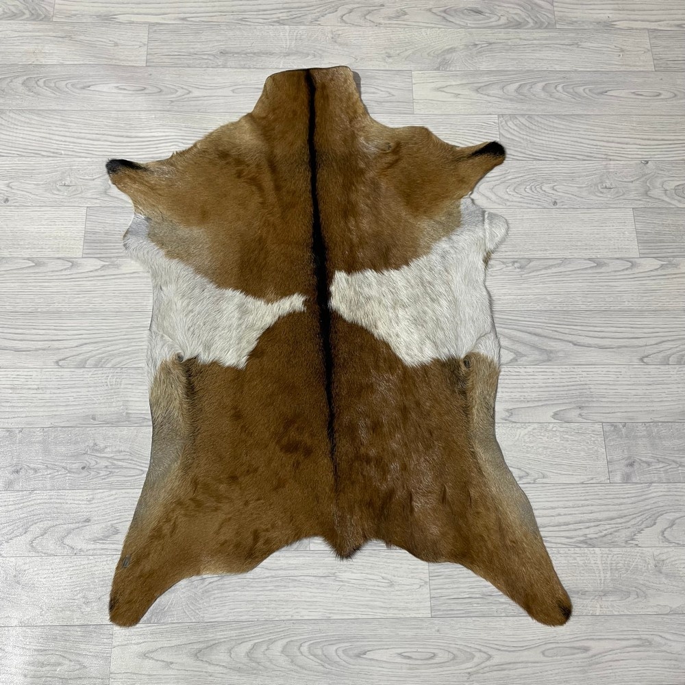 Lederstore Geitenhuid bruin zwart wit 95x70cm