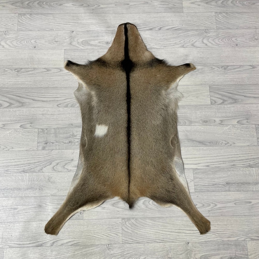 Lederstore Geitenhuid bruin zwart wit 90x70cm