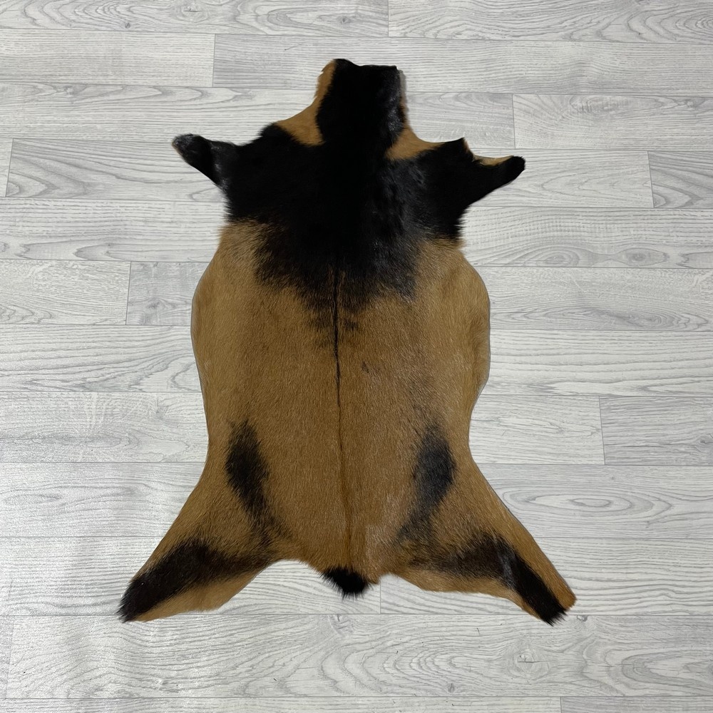 Lederstore Geitenhuid bruin zwart 80x60cm