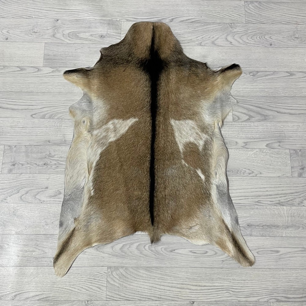 Lederstore Geitenhuid bruin zwart wit 85x65cm