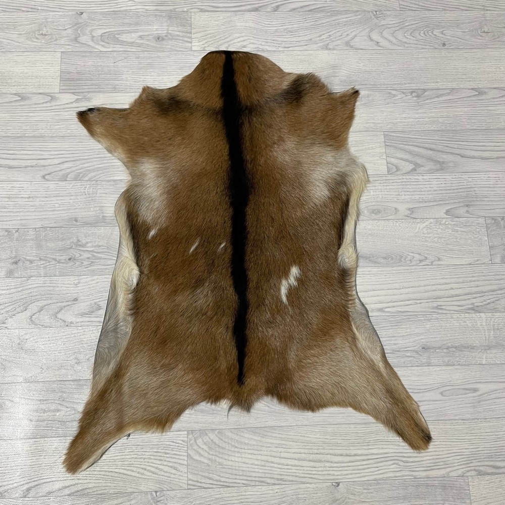 Lederstore Geitenhuid bruin zwart wit 75x65cm