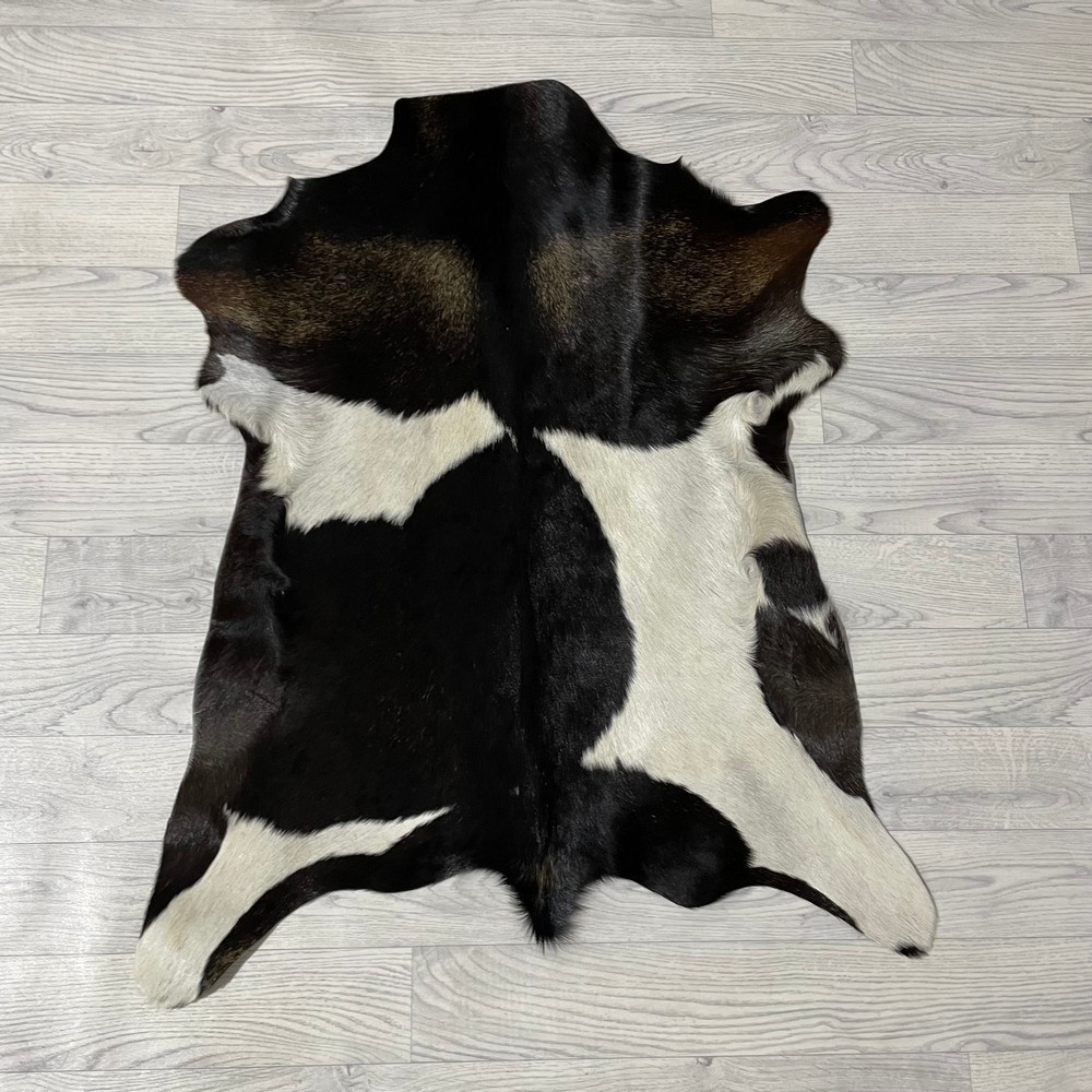 Lederstore Geitenhuid bruin zwart wit 90x75cm