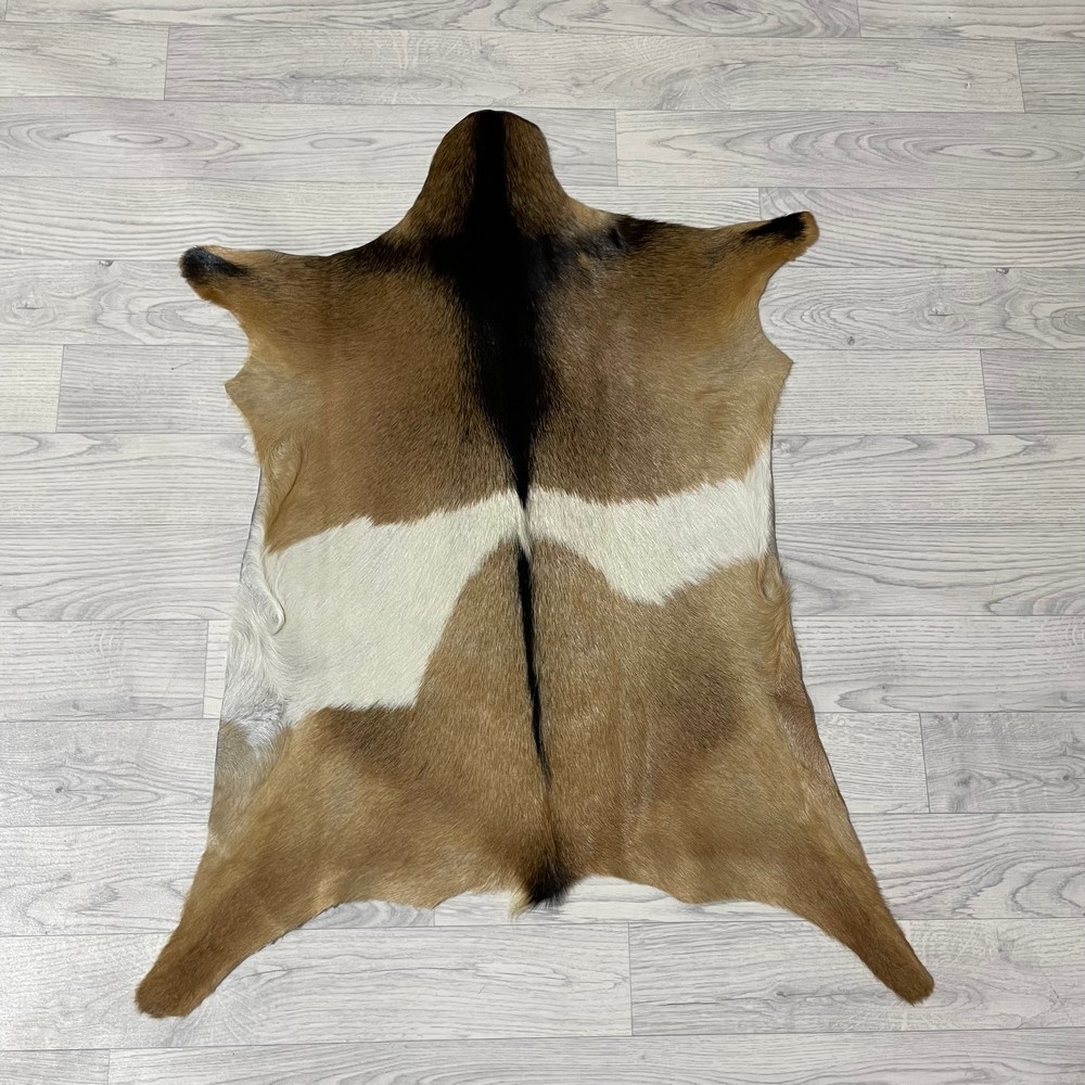 Lederstore Geitenhuid bruin zwart wit 90x75cm