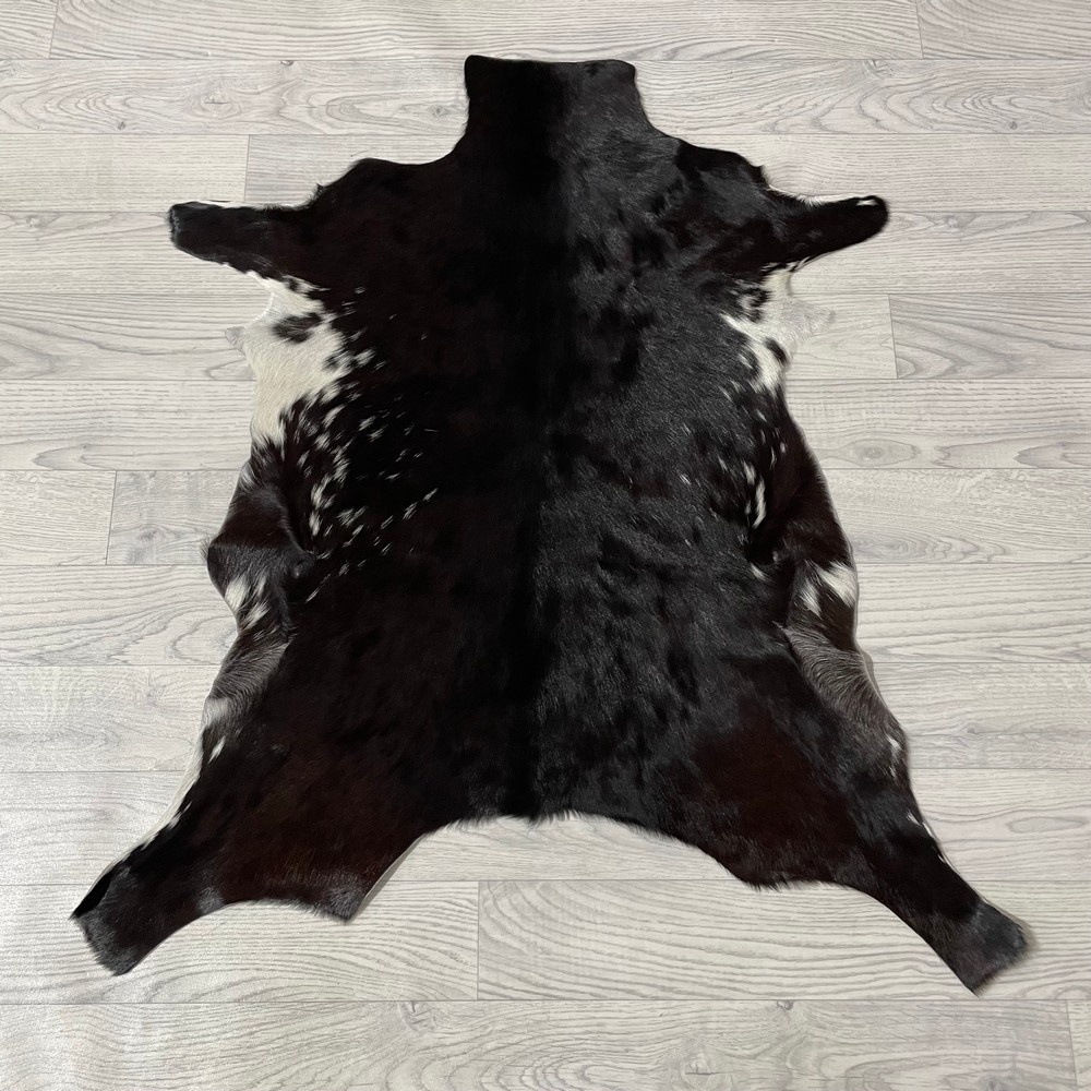 Lederstore Geitenhuid bruin wit 95x85cm