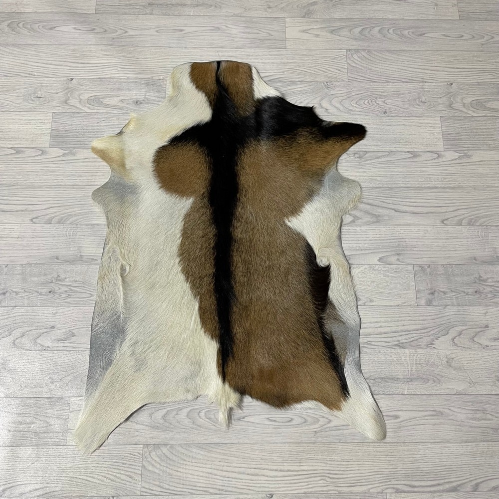 Lederstore Geitenhuid bruin zwart wit 90x65cm