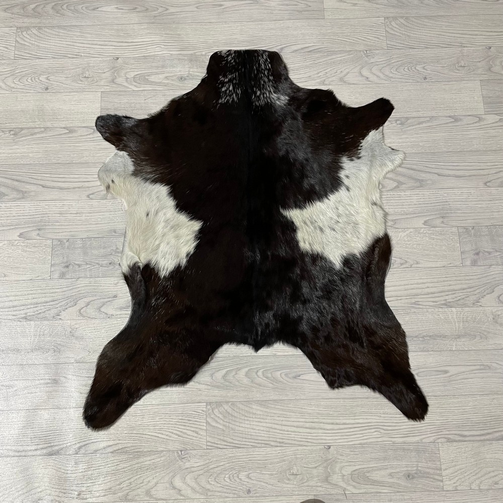 Lederstore Geitenhuid bruin zwart wit 90x75cm