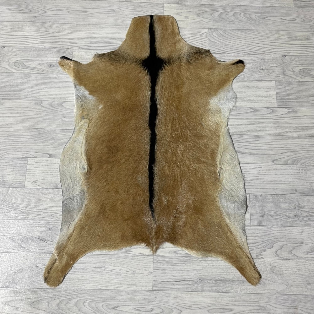 Lederstore Geitenhuid bruin zwart wit 90x65cm