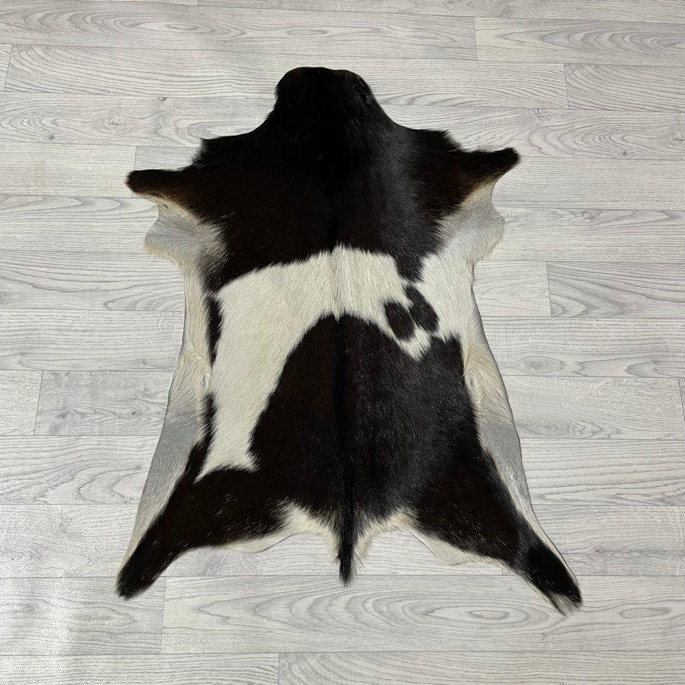 Lederstore Geitenhuid bruin zwart wit 85x65cm