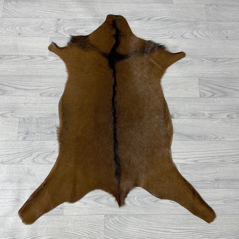 Lederstore Geitenhuid bruin zwart 90x75cm