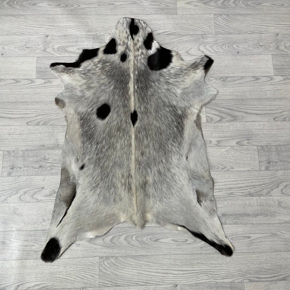 Lederstore Geitenhuid creme wit bruin 90x70cm