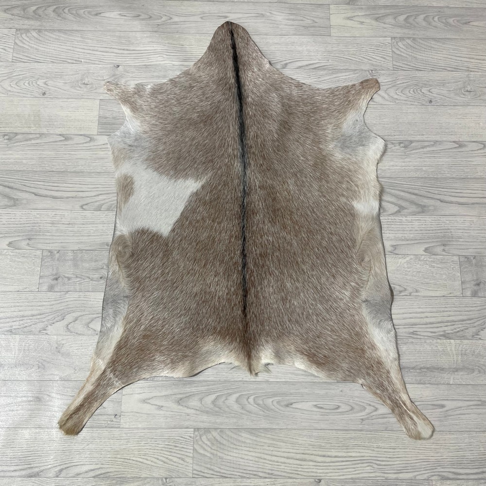 Lederstore Geitenhuid bruin zwart wit 95x70cm