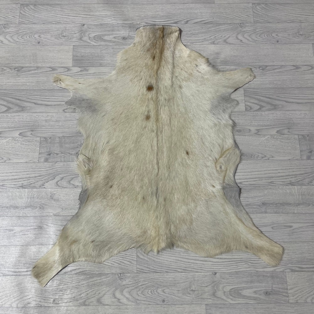 Lederstore Geitenhuid creme bruin 90x85cm