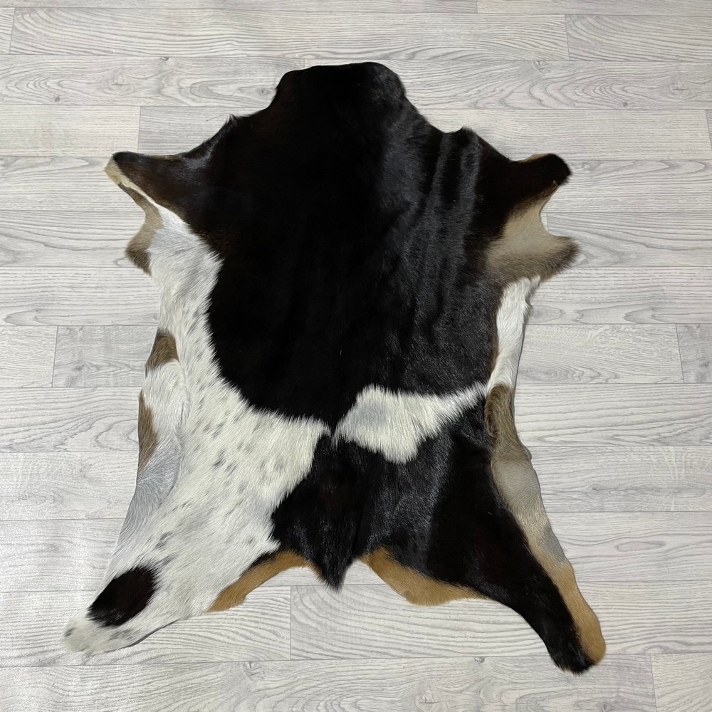 Lederstore Geitenhuid bruin zwart wit 90x75cm