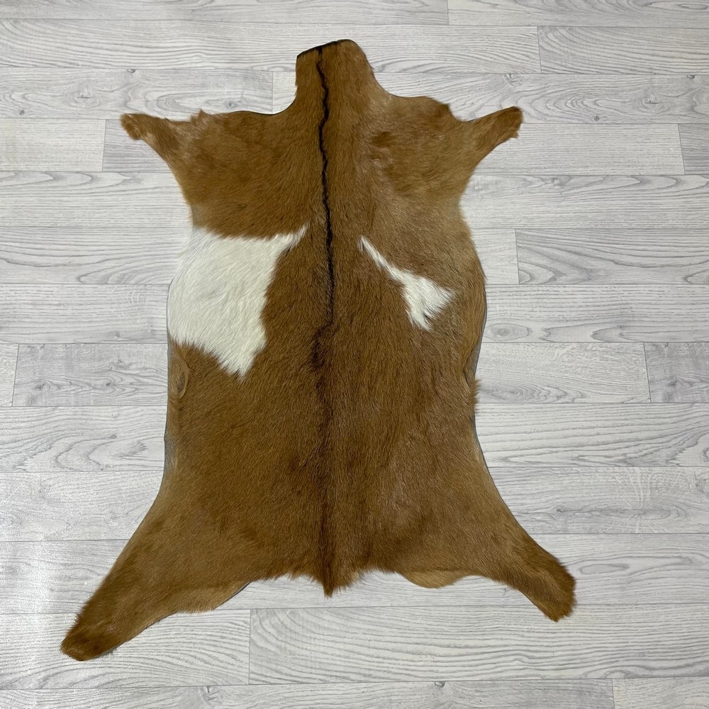 Lederstore Geitenhuid bruin zwart wit 95x70cm