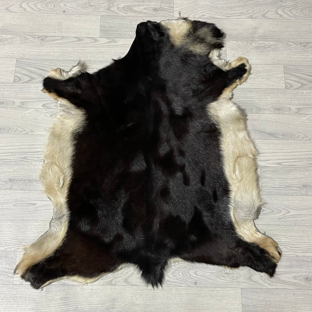 Lederstore Geitenhuid bruin beige 95x80cm