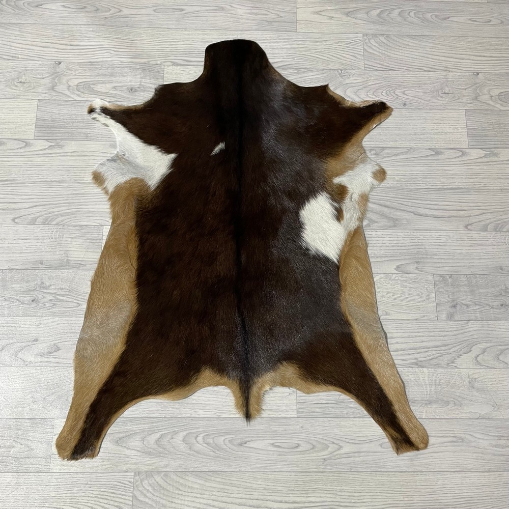 Lederstore Geitenhuid bruin zwart wit 90x70cm