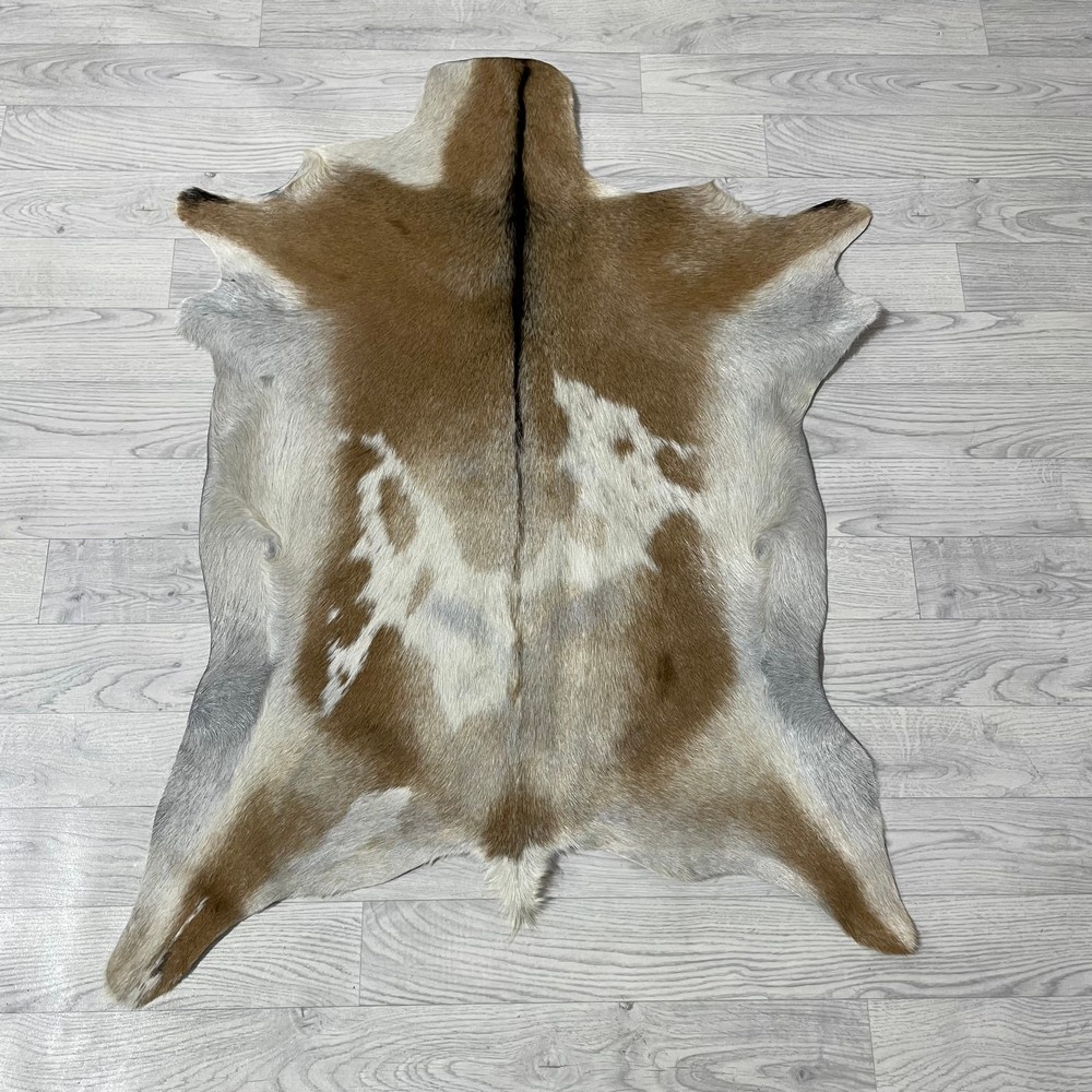 Lederstore Geitenhuid bruin zwart wit 110x80cm