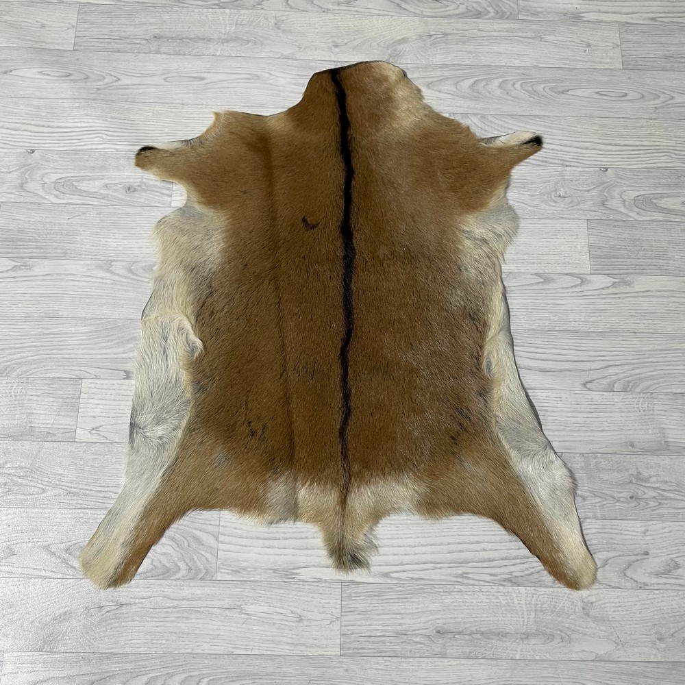 Lederstore Geitenhuid bruin zwart wit 85x75cm