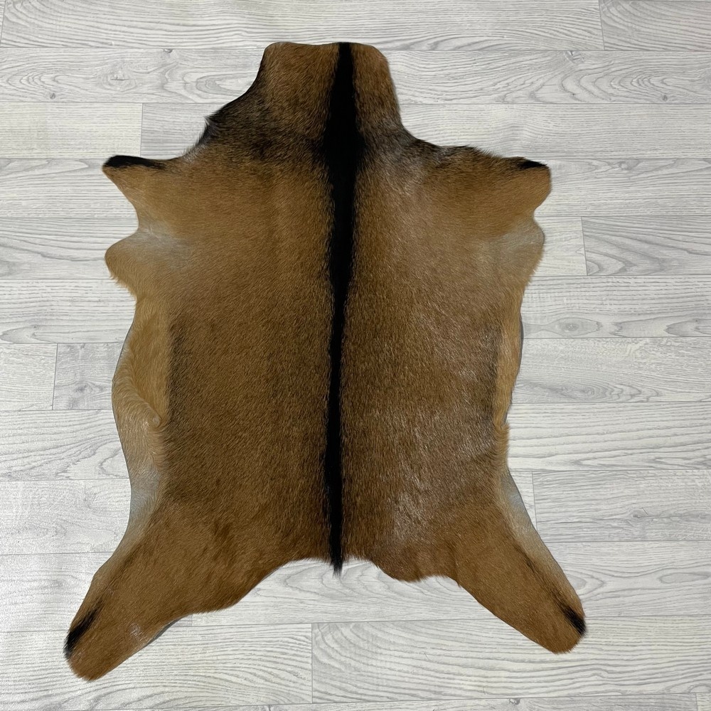 Lederstore Geitenhuid bruin zwart 90x70cm