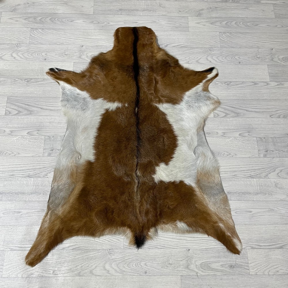 Lederstore Geitenhuid bruin zwart wit 110x90cm