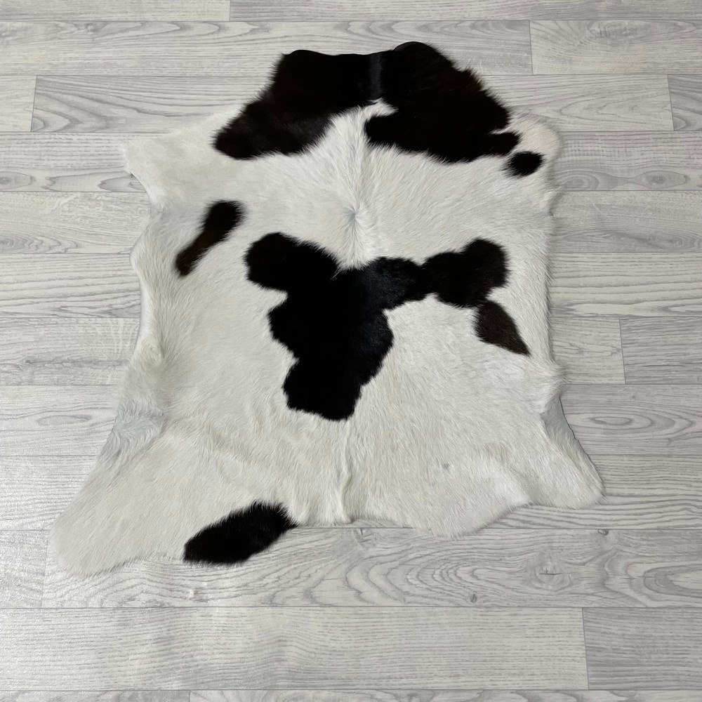 Lederstore Kalfshuid bruin wit 80x75cm