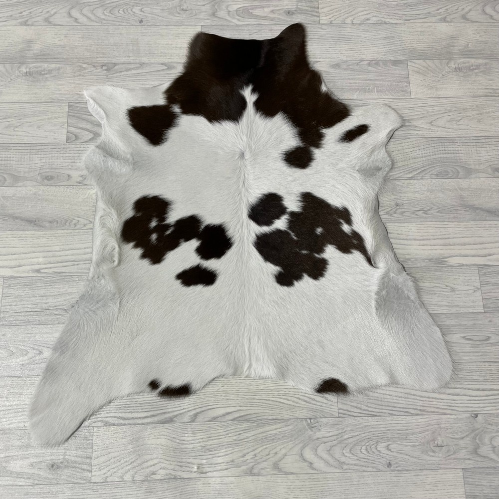 Lederstore Kalfshuid bruin wit 90x80cm